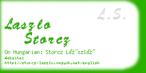 laszlo storcz business card